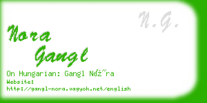 nora gangl business card